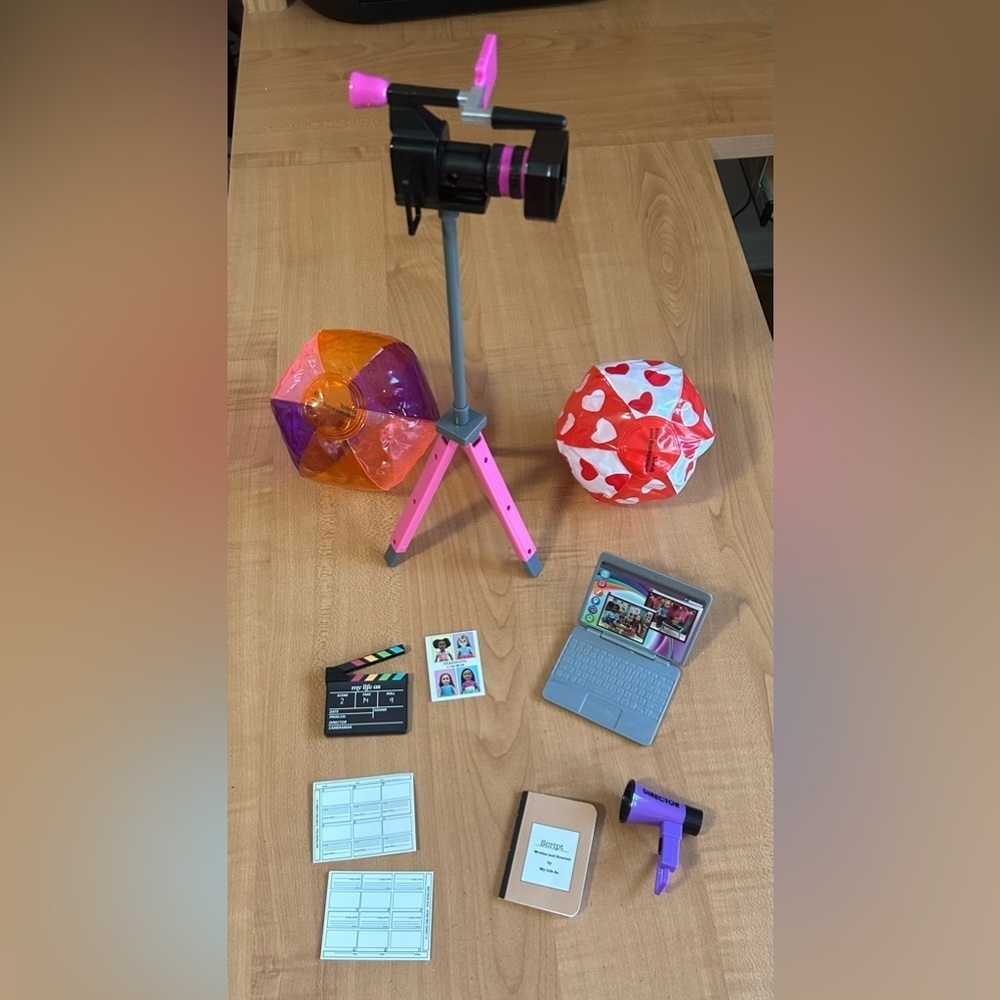 My life movie camera set for 18”dolls my scene lot of 12